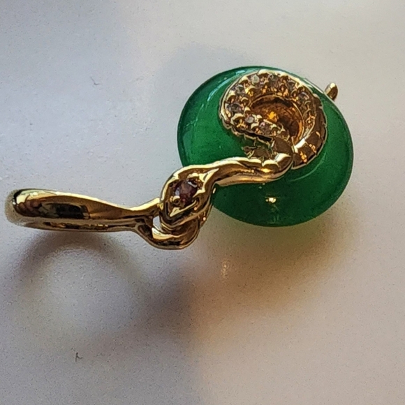 Pandora Snake Green Murano Glass Dangle Charm - Picture 5 of 8